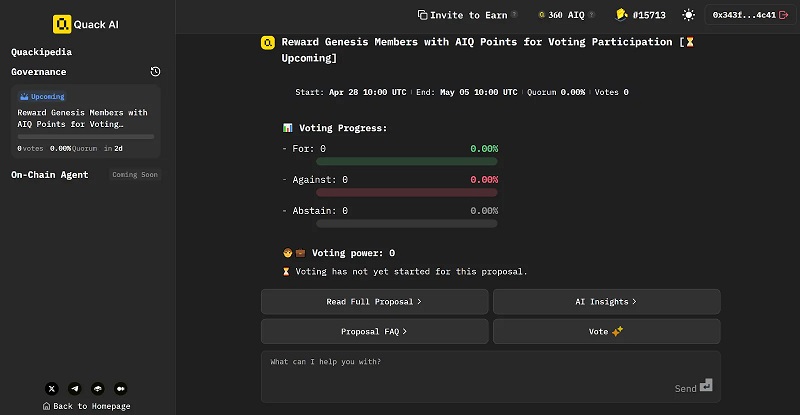 Quack AI Interface